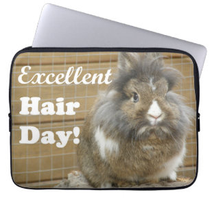 Lönsam "Excellent Hair Day" för kanin Laptop Fodral