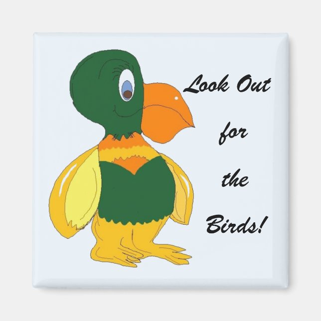 Lönsam fågel med stort biff magnet (Framsidan)