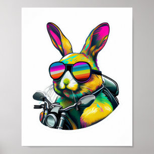 Lönsam färgstark Påskhare Grafikdesign Poster