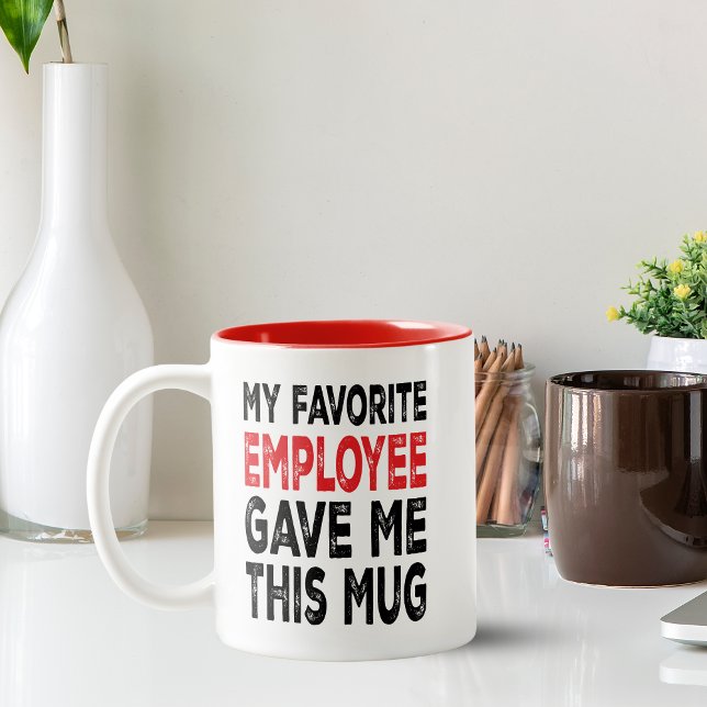 Lönsam "favoritanställd" Chef Gift Mugg (Funny "Favorite Employee" Boss Gift Mug)