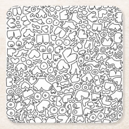 Lönsam feminist baby underlägg papper kvadrat