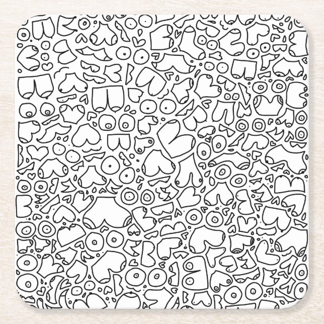 Lönsam feminist baby underlägg papper kvadrat (Framsidan)