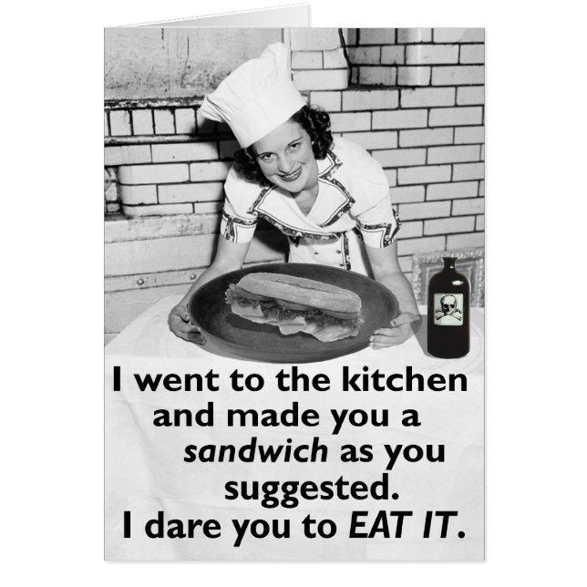 Lönsam feminist gör mig till en sandwich hälsningskort (Framsidan)