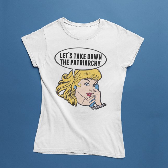 Lönsam feministisk pop Art Retro-politisk patriark T Shirt (Skapare uppladdad)