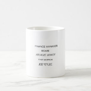 Lönsam finanschef mirakelcitat kaffemugg