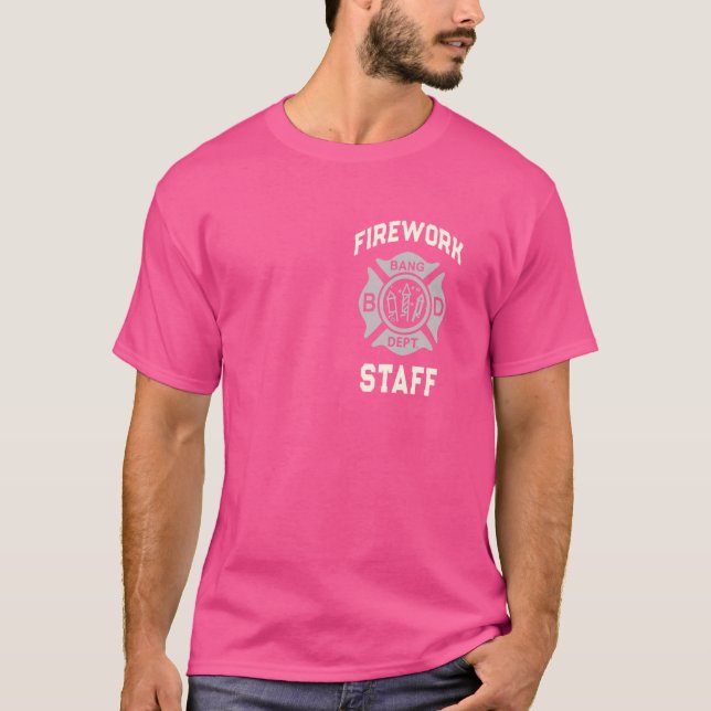 Lönsam FIREWORK PERFF 4:e juli Pyro Squad Safety T Shirt (Framsida)