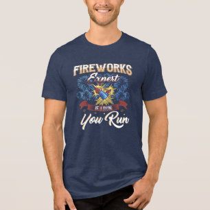 Lönsam Fireworks-expert Springa om jag Springa Sjä T Shirt