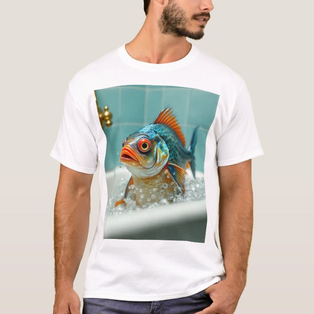 Lönsam fisk i badet t shirt (Framsida)