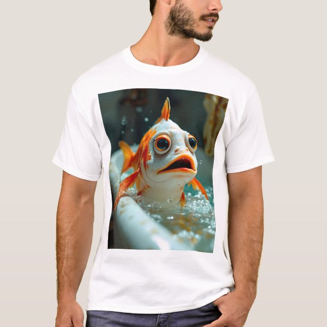 Lönsam fisk i badet t shirt (Framsida)