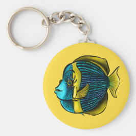 Lönsam fiskakvatisk marin under sjöungar nyckelring