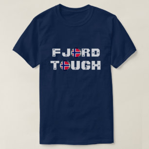 Lönsam "Fjord Tuff" & Norge Flagga T Shirt