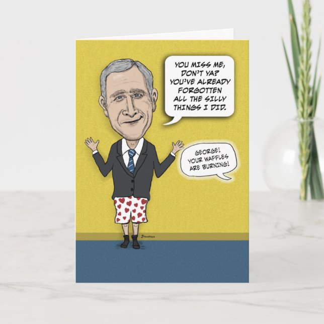 Lönsam födelsedag: Bush saknas Kort (Framsida)