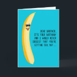 Lönsam födelsedag för Brother Grönt Bananas Kort<br><div class="desc">Lustigt lite förolämpande för din bror som blir äldre. Denna utformning präglas av en fånig gult banan med ett skämt om att köpa grönt bananer. Kortet är färdigt i ett enkelt och vismiskt stil och kommer säkert att få ett kryp, eller åtminstone en gran från din pun-loving bro. Den här...</div>