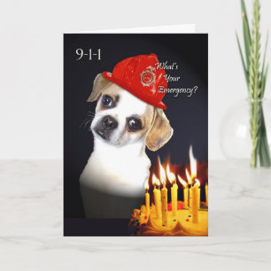 Lönsam födelsedag för gammal Friend Pug Mix Hund Kort