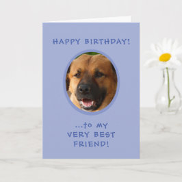 Lönsam födelsedag från Hund till ägare av fotokort Kort