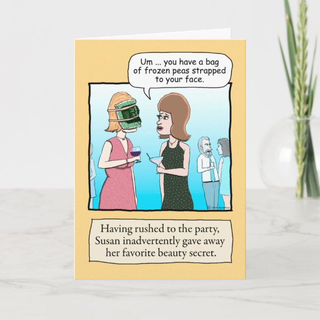 Lönsam födelsedag: Frysta ärtor, hemlig läsk Kort (Framsida)