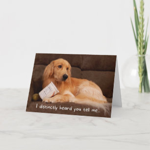 Lönsam födelsedag Golden Retriever med iskrämlåda Kort