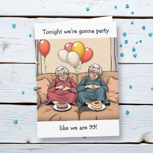 Lönsam födelsedag Humor för Twin Sisters Kort