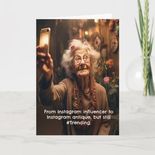 Lönsam födelsedag Instagram följer Ålder Kort (Framsida)