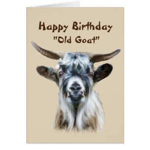 Lönsam födelsedag över Backe gamla Goat Humor Hälsningskort
