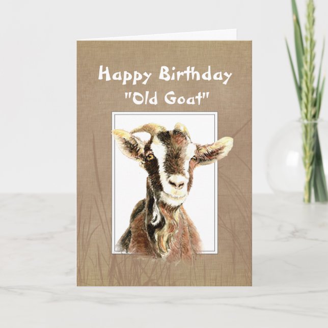 Lönsam födelsedag över Backe gamla Goat Humor Kort (Framsida)