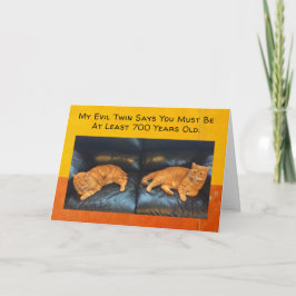 Lönsam födelsedagskort Tvillingkatt tänka du är ga Kort