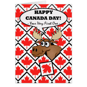 Lönsam första Kanada-dagen, Moose med maple Tiles Hälsningskort