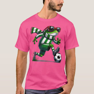 Lönsam fotboll Frog Animal Frog Spelare T Shirt