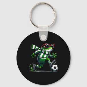 Lönsam fotboll Frog Animal Graphic Frog Uppspelnin Nyckelring