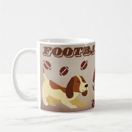 Lönsam fotbolls-EM Brown Hund Sports Hund Pappa Ma Kaffemugg
