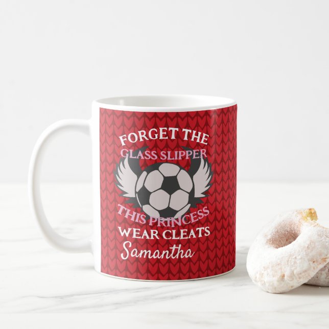 Lönsam fotbolls-offert för flickfotbollslag kaffemugg (Med munk)