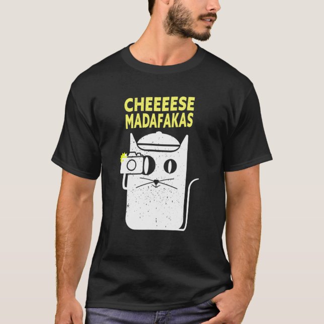 Lönsam fotograf-kattfotografikamera t shirt (Framsida)