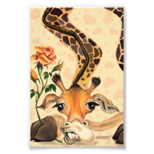 Lönsam fotoutskrift med Romantic Giraffe Fototryck