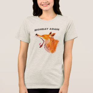 Lönsam Fox T-Shirt måndag igen - Anpassningsbar Te