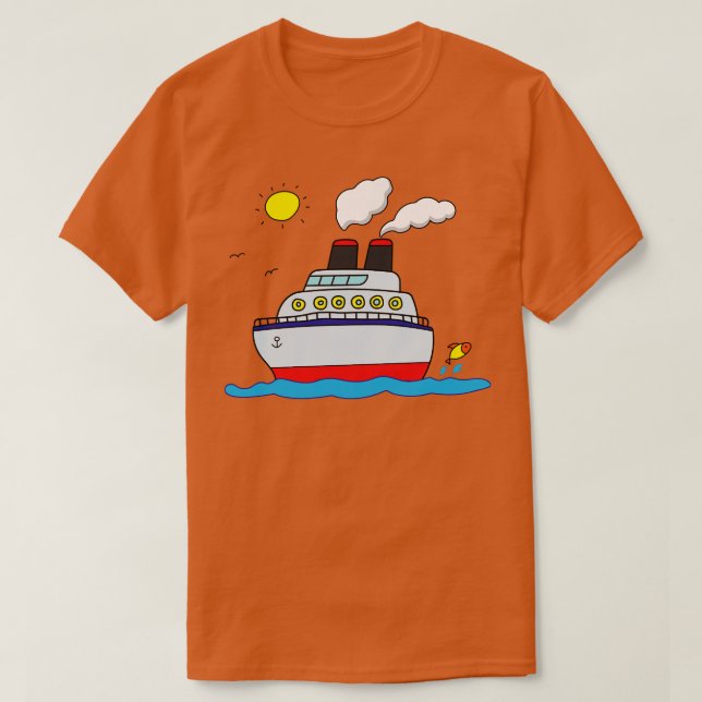Lönsam Frakt som seglar på sjön T Shirt (Design framsida)