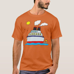 Lönsam Frakt som seglar på sjön T Shirt