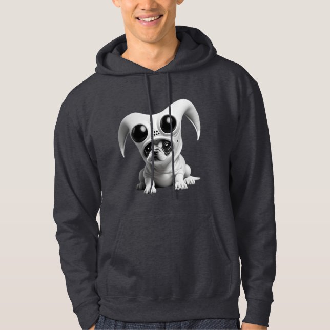 Lönsam främmande hund hoodie (Framsida)