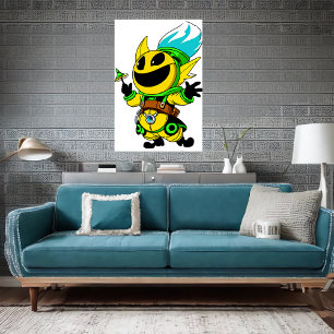 Lönsam främmande tecknad AI Art Poster