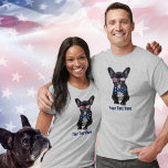 Lönsam Fransk Bulldog 4:e juli USA Anpassningsbar Tröja<br><div class="desc">Visa kärlek för hundar och USA med detta rolig tröja med en söt Fransk Bulldog med patriotiska solglasögon och tarmar. Perfekt till den 4 juli,  sommar på stranden eller på hund. Anpassa genom att lägga till egen anpassningsbar (eller bara ta bort).</div>