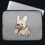 Lönsam Fransk Bulldog med stor Tunga som stickande Laptop Sleeve<br><div class="desc"></div>