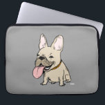 Lönsam Fransk Bulldog med stor Tunga som stickande Laptop Sleeve<br><div class="desc"></div>