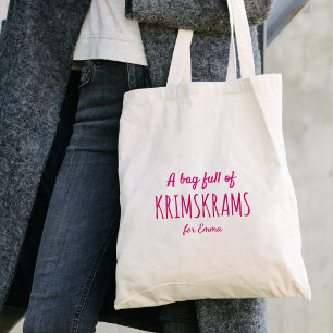 Lönsam "Fullt of Krimskrams"-offert - Rosa Typogra Tygkasse