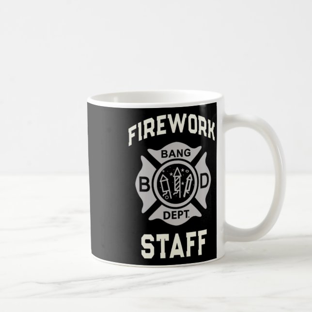 Lönsam fyrverkeripersonal 4:e juli Team Safety Dir Kaffemugg (Höger)
