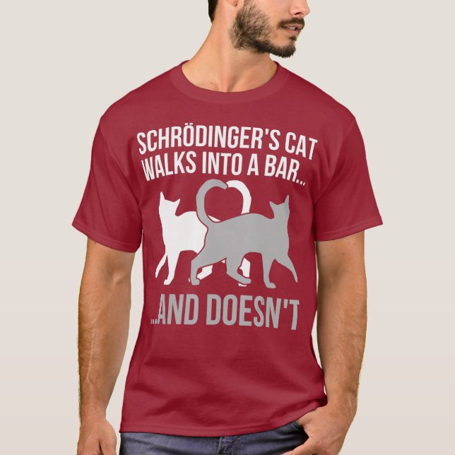 Lönsam fysiksoffert Schroedingers Cat Physics T Shirt (Framsida)
