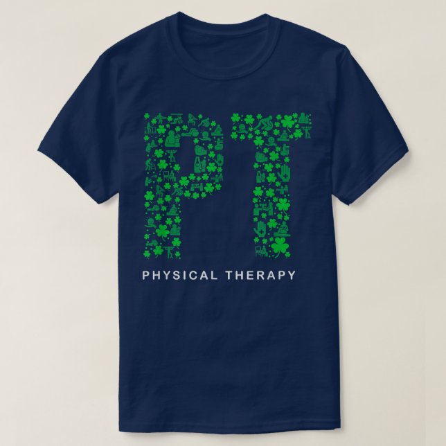 Lönsam fysisk terapi Lycklig St Patrick T Shirt (Design framsida)