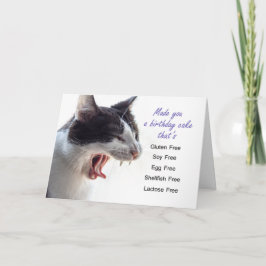Lönsam gagging Gluten Free Cat Birthday Kort