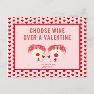Lönsam Galentines Day Best Friend BFF-Personlig Helg Vykort