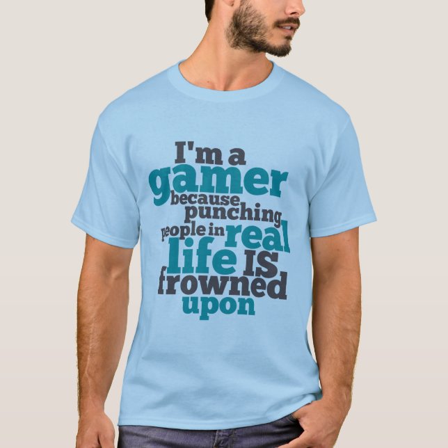 Lönsam Gamer T-shirt för videospel Geeks (Framsida)