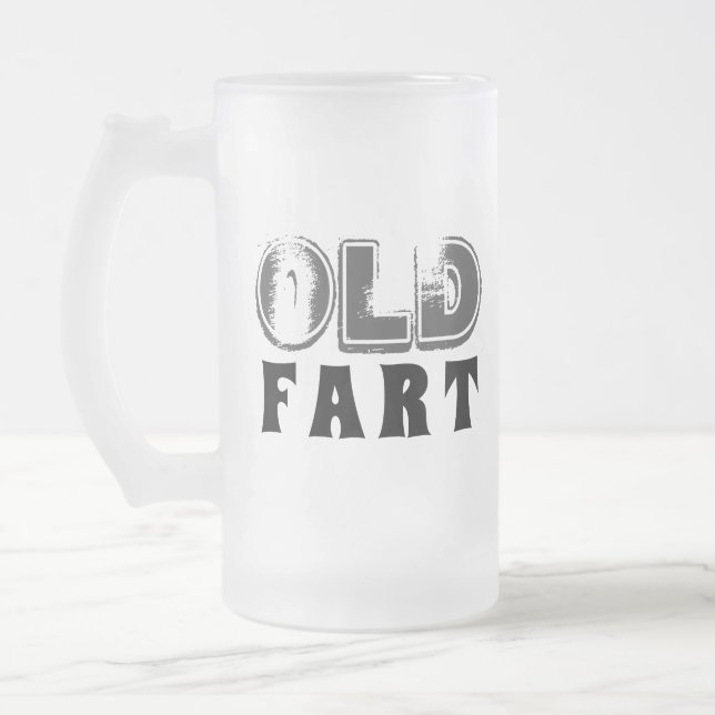 Lönsam gammal Fart Birthday Typography Frostat Ölglas (Vänster)