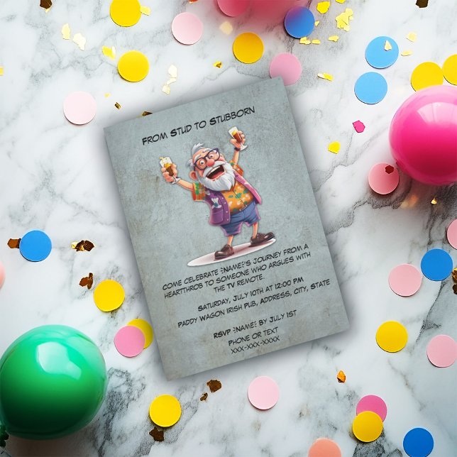 Lönsam gammal man-födelsedag - Party Inbjudningar (Skapare uppladdad)